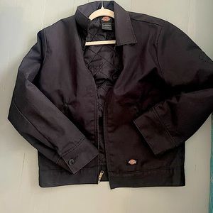 Dickies Eisenhower Lined Jacket, Black, Size Small